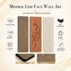 The Castle Decor Minimal Line Face Wall Art Set of 3 36x39 Inch