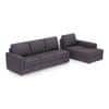 Apollo Sofa (Colour : Steel, Cushion : Hard, Back Type : Regular, Seating Capacity : Right Aligned 3 Seater + Right Aligned Chaise + Ottoman)