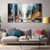 The Castle Decor Abstract Art Wall Painting Wooden Framed Digital Painting 27x48 Inch (Style 24)