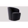 Aron Accent chair Velvet in Black Color