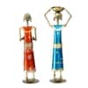 Desert Art Metal Handpainted Lady Doll Showpiece Set of 2