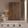 Zoey Engineered Wood 3 Door Wardrobe in Classic Walnut Finish