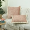 Classic Texture Set Of 2 Cushion Cover With Rust Colour