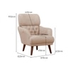 Veronica 1 Seater Fabric Sofa in Honey Beige Colour