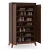 Webster 24 Pair Shoe Rack in Walnut Finish
