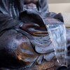 Brown Fiber Glass Nymph Lotus Buddha Indoor Water Fountain