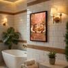 The Castle Decor Adorable Otter Bath Bathroom Wall Art 8x12 Inch