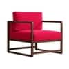 Aura Boucle Fabric Arm Chair in Red Colour