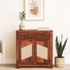 Sheesham Wood 2 Door 2 Drawer Sideboard In Honey Oak Finish