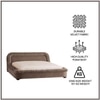 Casa Haven Relax King Size Bed in velvet With Engineered Hardwood Frame & Hydraulic Storage