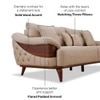 Veronica 3 Seater Fabric Sofa in Honey Beige Colour