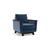 Corby Premium 1 Seater Fabric Sofa in Lapis Blue Colour