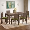 Atlas Crest Storage Solid Wood 6 Seater Dining Table In Danish Walnut Finish