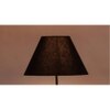 Arius Black Fabric Floor Lamp with Black Iron Base