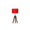 April Red Cotton Floor Lamp with Metal