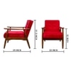 Armari Solid Wood Arm Chair in Red Color