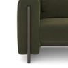 Reno Three Seater Fabric Sofa in Deep Olive Velvet