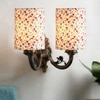Devansh Metal Electric Wall Light in Antique Gold Colour with Multi Shade Count of 2 Lights