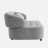 Henry Velvet 1 Seater Sofa Grey Color