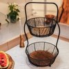 Ireka Home Nest Acacia Wood Storage Basket – Round Design
