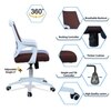 Xeanea Mid Back Ergonomic Chair in Brown Colour