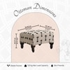 Bohemian Jacquard Wooden Footrests in Black & Off White Color