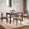 Atlas Solid Wood 4 Seater Dining Table With Set of 2 Ollie Dining Chairs