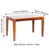 Oakmont Sheesham Wood 4 Seater Dining Table In Pine Finish