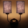 Devansh Metal Electric Wall Light in Gold Colour with Blue Shade Count of 2 Lights