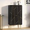 Dante Solid Wood Bar Cabinet in Black Finish