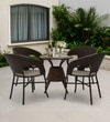 Ballarat  Wicker Table And Chair Set In  Bombay Brown Dual Tone Finish