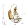 Giovanny Classic Brass and Glass Wall Light