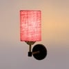 Devansh Metal Electric Wall Light in Black Colour with Pink Shade Count of 1 Light