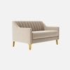 Fame Velvet 2 Seater Sofa in Cream Colour