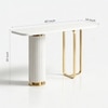 Royal Metal Console Table in White & Gold Colour
