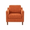 Menta Boucle Fabric Lounge Chair in Orange Colour