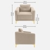 Arab Velvet 1 Seater Sofa Cream Color