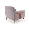 Jonas 1 Seater Leatherette Sole in Oyster Grey Colour