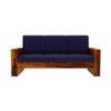 Maruti 3 Seater Wooden Sofa (BLUE Colour, Honey Finish)