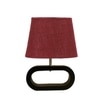 Devansh Maroon Jute Table Lamp With Wood Black Base -13
