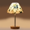 Devansh Multicolor Cotton Table Lamp With  Natural  Wood Base  & Steel Pipe (10X16.25 Inches)-38