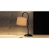 Beige Jute Zig Zag Curvy table lamp with Iron Base (SP30)