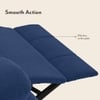 Griffin Fabric Three Seater Manual Recliner in Lapis Blue Fabric Colour