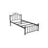 Morris Metal Single Size Non Storage Bed In Black Finish