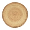 Hand Braided Jute Rug With Fringes