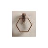 Hex Brown Solid Wood Wall Lights