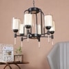 Eliante Chandelier, Mild Steel, 6 Light - Modern Ceiling Fixture For Living Room Or Dining Room