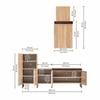 Trudo Modular Shoe Cabinet Combo with 12 Pair Seat Cabinet, 6 Pair Cabinet & 10 Pair Cabinet – Complete Modular Shoe Storage Set