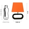 Devansh Orange Cotton Table Lamp With  Wood Black Base -5