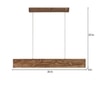 Clara 36 Brown Solid Wood Single Hanging Light